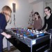 Playing table football with my work colleagues.