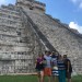 with my family at Chichen Itza, one of the 7 wonders o the w
