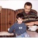 With my son, Anas, when he was a child.