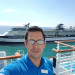 In the open deck ship to ship Ibiza spain