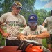 Blindfolded chainsaw challenge. 