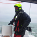 Me on my sail boat in north sea in february