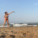 Playing beach paddelball  in Valencia!