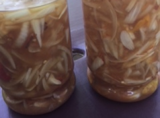Homemade pickles sitting out 