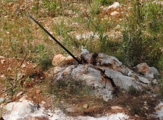 This 300kg boulder is now broken into easy to handle pieces