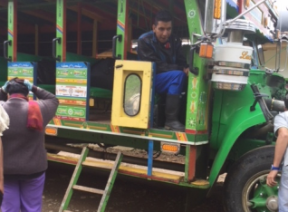 The weird bus with no windows or doors