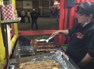 Night market sausages