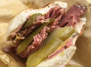 Salt Beef and Pickle Bagel