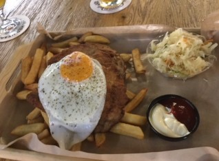 Schnitzle with an egg