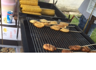 Grilling Cheese and corn