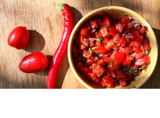 Salsa made from our garden