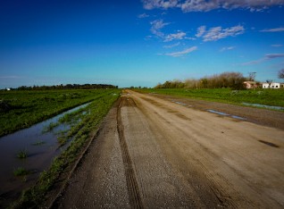 This the National Road R20 that passes by the Eco farm - if it rains, it floods!  