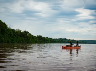 Kayaking on Iguazú River