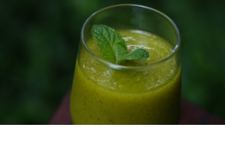 Fruit and fresh herbs smoothie
