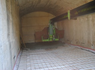 Full load of concrete to the far end