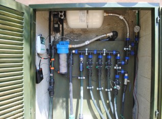 Inside the pump control house