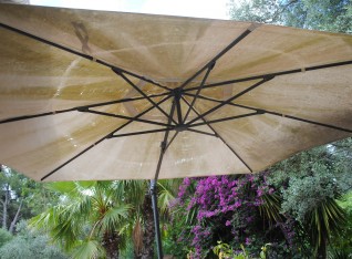 Old parasol fabric