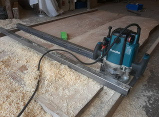 Routing the table over a sledge