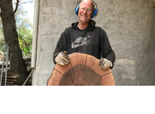 Sliced for making small coffee tables