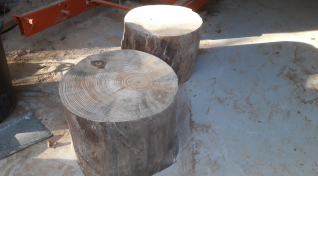 Recent pine trunk tables
